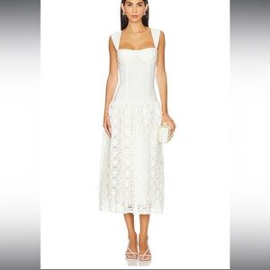 Drop waist lace dress